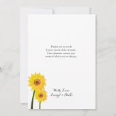 サンフラワーズオーセンシャルハンドスケッチサンキューカード 招待状 (裏面)