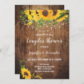 サンフラワーズカップルウェディングシャワー招待状 招待状 (正面/裏面)
