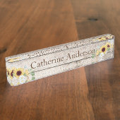 サンフラワーズカントリーウエスタンデスクネームプレート デスクネームプレート (側面)