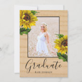 サンフラワーズカントリーシック卒業パーティー 招待状 (正面)