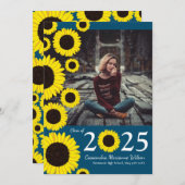 サンフラワーズカントリーブルー卒業のお知らせ 招待状 (正面/裏面)