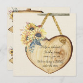 サンフラワーズカントリーログとロープ25周年記念 招待状 (正面/裏面)