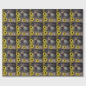 サンフラワーズカントリー卒業パーティーブラウンラッピング ラッピングペーパー (フラット)