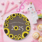 サンフラワーズカントリー卒業パーティーブラウン紙Pl ペーパープレート (パーティー)