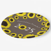 サンフラワーズカントリー卒業パーティーブラウン紙Pl ペーパープレート (アングル)