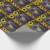 サンフラワーズカントリー卒業パーティーブラウン ラッピングペーパー (角)