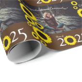 サンフラワーズカントリー卒業パーティーブラウン ラッピングペーパー (ロールコーナー)