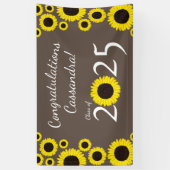 サンフラワーズカントリー卒業パーティーブラウン 横断幕 (縦)