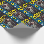 サンフラワーズカントリー卒業パーティーブルー ラッピングペーパー (角)