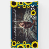 サンフラワーズカントリー卒業パーティーブルー 横断幕 (縦)