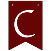 サンフラワーズカントリー卒業パーティーマルーン バンティングフラッグ (第1の旗)