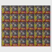 サンフラワーズカントリー卒業パーティーマルーン ラッピングペーパー (フラット)