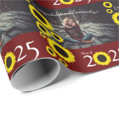 サンフラワーズカントリー卒業パーティーマルーン ラッピングペーパー (ロールコーナー)