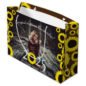 サンフラワーズカントリー卒業パーティーマルーン ラージペーパーバッグ (裏面アングル)