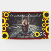 サンフラワーズカントリー卒業パーティーマルーン 横断幕 (横)