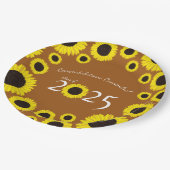 サンフラワーズカントリー卒業パーティーラストオレンジ ペーパープレート (アングル)