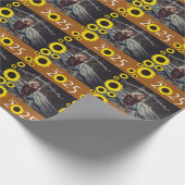 サンフラワーズカントリー卒業パーティーラストオレンジ ラッピングペーパー (角)