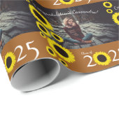 サンフラワーズカントリー卒業パーティーラストオレンジ ラッピングペーパー (ロールコーナー)