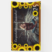 サンフラワーズカントリー卒業パーティーラストオレンジ 横断幕 (縦)