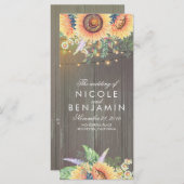 サンフラワーズカントリー素朴バーン結婚式 プログラム (正面/裏面)