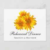 サンフラワーズカントリー結婚フローラのリハーサルディナー インビテーションポストカード (正面)