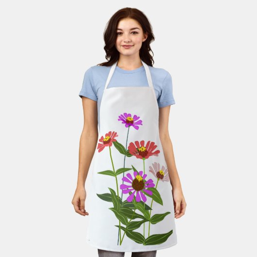 サンフラワーズキッチン&ダイニングリネン エプロン (着用した状態)