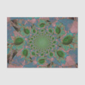 サンフラワーズグリーンピンクブルー抽象芸術アートデコパージュ 薄葉紙 (正面)