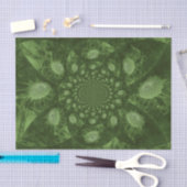 サンフラワーズグリーンフローラ抽象芸術アートデコパージュ 薄葉紙 (クラフト)