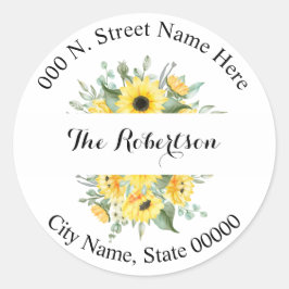サンフラワーズグリーン差出人住所 ラウンドシール