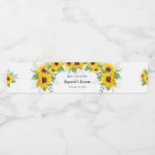 サンフラワーズグリーン結婚ブライダルシャワー ペットボトルラベル (シングルラベル)