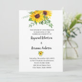 サンフラワーズグリーン結婚リーのカントリーシック 招待状 (スタンド正面)