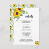 サンフラワーズグリ結婚ーナリーブライダルシャワーズ詳細 エンクロージャーカード (正面/裏面)