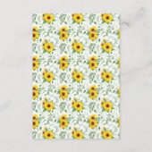 サンフラワーズグリ結婚ーナリーブライダルシャワーズ詳細 エンクロージャーカード (裏面)