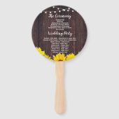 サンフラワーズジャールウッド結婚式 プログラムウッドファン ハンドファン (裏面)