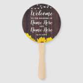 サンフラワーズジャールウッド結婚式 プログラムウッドファン ハンドファン (正面)