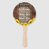 サンフラワーズジャールウッド結婚式 プログラムフローラファン ハンドファン (正面)