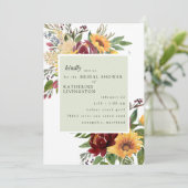 サンフラワーズタスカントミントブライダルシャワー招待 招待状 (スタンド正面)