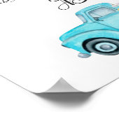 サンフラワーズターコイズヴィンテージトラックミモザバー ポスター (角)