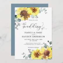 サンフラワーズダスティブルーフローラユーカリ結婚ス