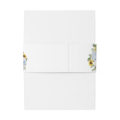 サンフラワーズダスティブルー素朴フローラ結婚ズ 招待状ベリーバンド (裏面例)