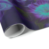 サンフラワーズティール(緑がかった色)パープル抽象芸術アートデコパージュ ラッピングペーパー (ロールコーナー)
