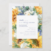 サンフラワーズトスカーナボタニカルブライダルシャワー 招待状 (正面)