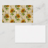 サンフラワーズドラゴンフライズオールド新聞カントリースタイル 名刺 (正面/裏面)