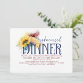 サンフラワーズネイビーブルーレッド秋リハーサルディナー 招待状 (スタンド正面)