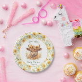 サンフラワーズハイランドカウベビーシャワー紙プレート ペーパープレート (パーティー)
