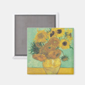 サンフラワーズバイビンセント・ヴァン・ゴッホ マグネット (正面/裏面)
