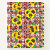 サンフラワーズバタフライレッドギンガムレシピ ノートブック (裏面)