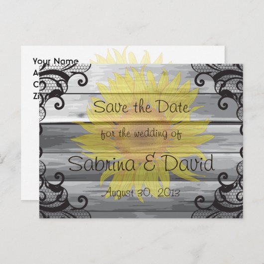 サンフラワーズバーンウッドコレクションザデイト 案内ポストカード (正面/裏面)