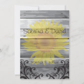 サンフラワーズバーンウッドコレクション結婚式招待状 招待状 (裏面)