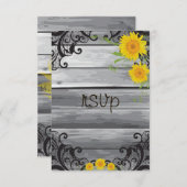サンフラワーズバーンウッドコレクションRSVP 出欠カード (正面/裏面)